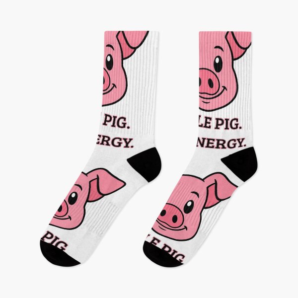 Item preview, Little Pig with Big energy, Pink Pig Head designed and sold by CraftyUniverse.