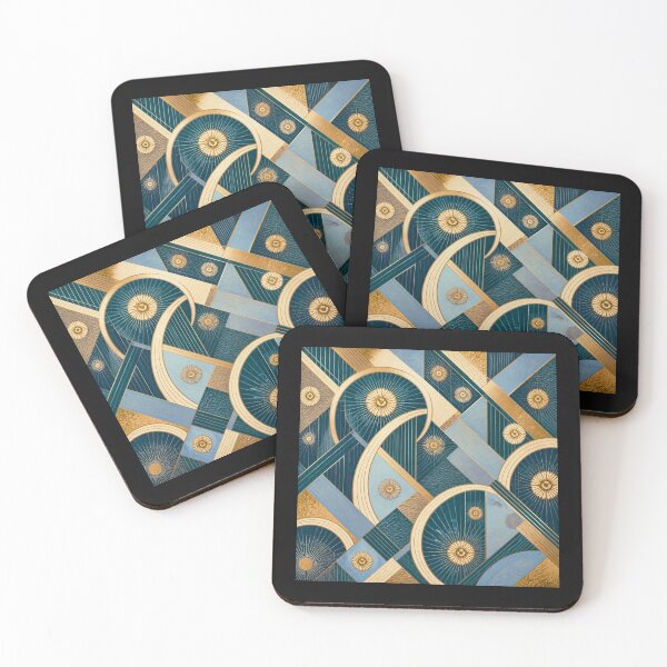 Item preview, Coastal Geometry: Azure & D´Or Collection #4 designed and sold by Helios Be. Lavsh.