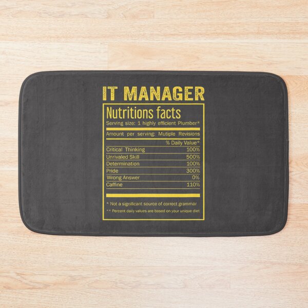 Item preview, Funny IT Manager Nutrition Facts Birthday and Holiday Gift Design for Men and Women designed and sold by mohamede123simo.