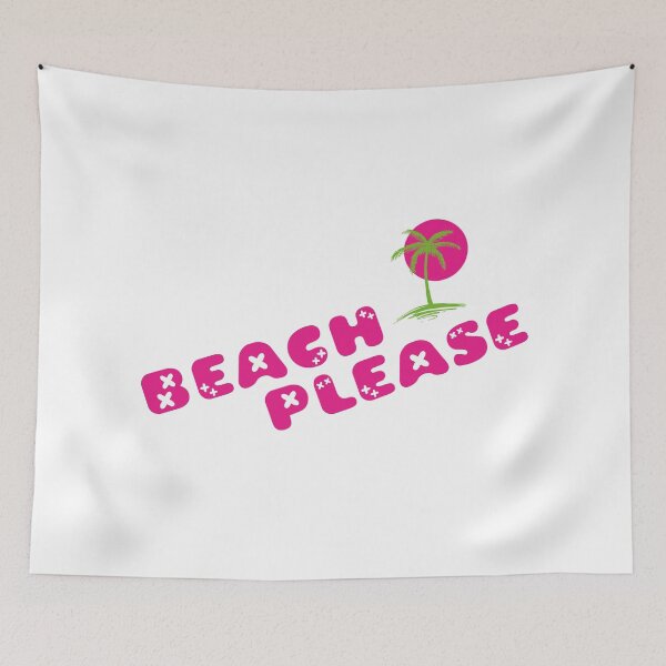 Item preview, Beach Please Pink Palm Tree Summer Quote designed and sold by SmokElegancki.