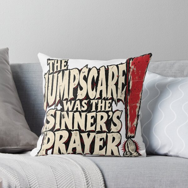 Item preview, The Jumpscare Was The Sinner's Prayer Funny Exvangelical Halloween Shirt designed and sold by GloryandFame.