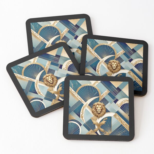 Item preview, Coastal Geometry: Azure & D´Or Collection #6 designed and sold by Helios Be. Lavsh.