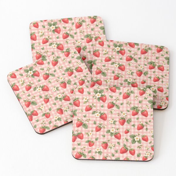 Item preview, Strawberry Picnic Gingham Cottagecore Seamless Pattern designed and sold by Epic Wear Store.