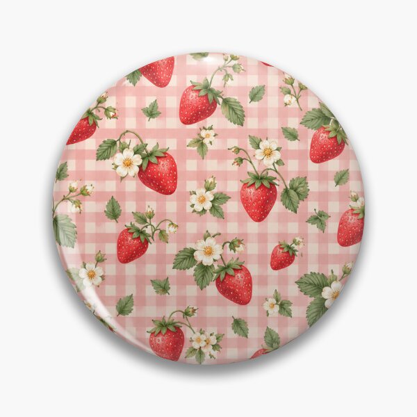 Item preview, Strawberry Picnic Gingham Cottagecore Seamless Pattern designed and sold by Epic Wear Store.