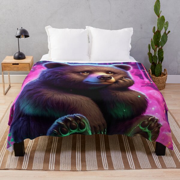 Item preview, Cute Neon Grizzly Bear | Colorful Fantasy Bear Art designed and sold by ksgraphics222.