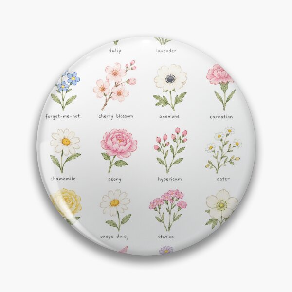 Item preview, Cute Watercolor Botanical Wildflowers Collection Sticker Sheet designed and sold by JuliaMarkStudio.