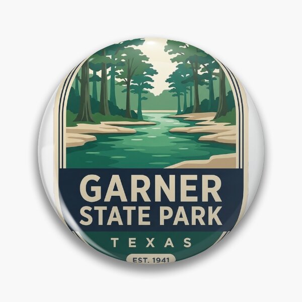 Item preview, Garner State Park Texas Frio River Oval Badge Sticker designed and sold by DetourDgn.
