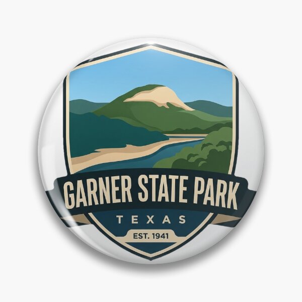 Item preview, Garner State Park Texas Old Baldy Shield Badge Sticker designed and sold by DetourDgn.