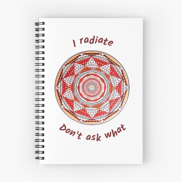 Item preview, I Radiate Don’t Ask What - Red Geometric Sunburst Mandala Light designed and sold by Portal Mandalas.