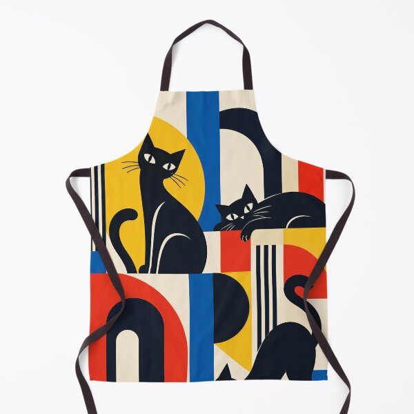 Item preview, Black Cat Geometric Poster – Mid Century Modern designed and sold by Timegraf.