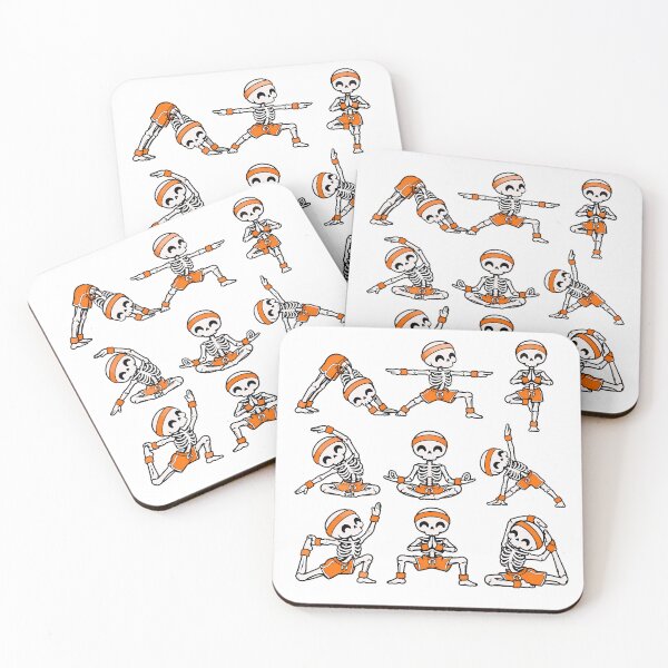 Item preview, Yoga Skeleton Cute Cartoon designed and sold by chattsuede.