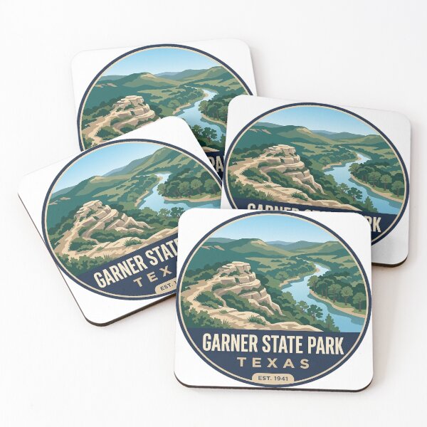 Item preview, Garner State Park Texas Hill Country View Circle Badge Sticker designed and sold by DetourDgn.