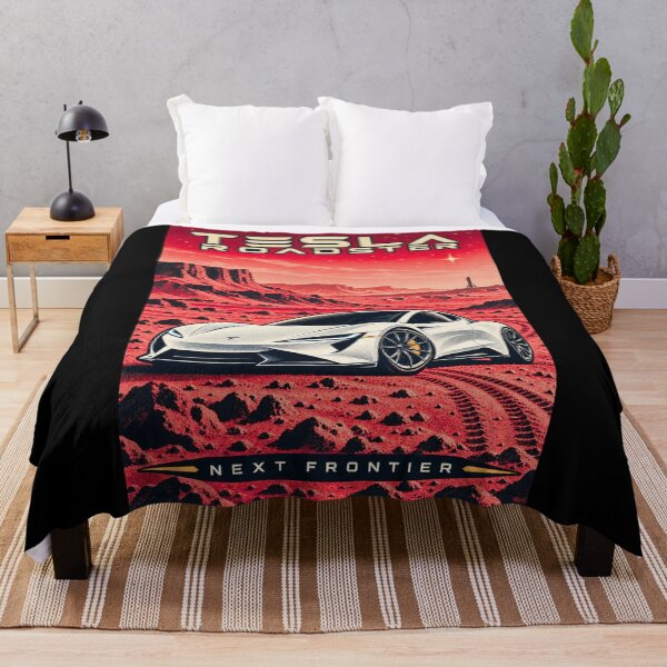 Item preview, Tesla Roadster on Mars | Next Frontier Space Car Art designed and sold by TEEJAMBOREE.