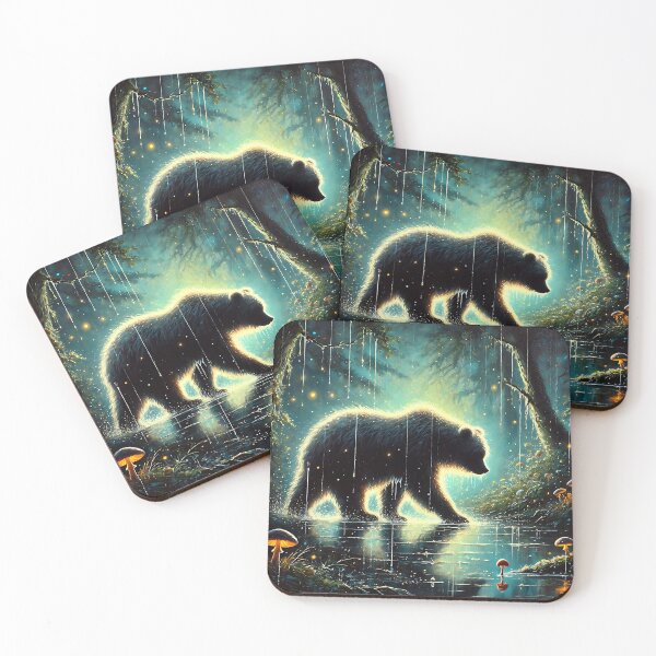 Item preview, Grizzly Bear in Enchanted Forest | Fantasy Wildlife Art designed and sold by ksgraphics222.
