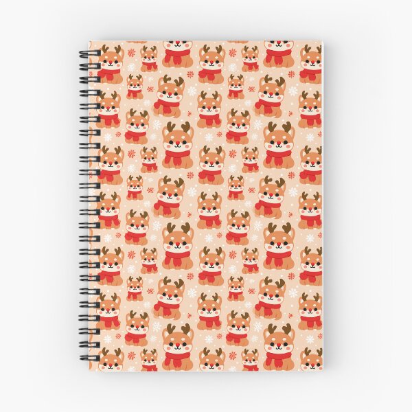 Item preview, Kawaii Shiba Inu Reindeer Dog Christmas Pattern designed and sold by NicolasGlowArt.