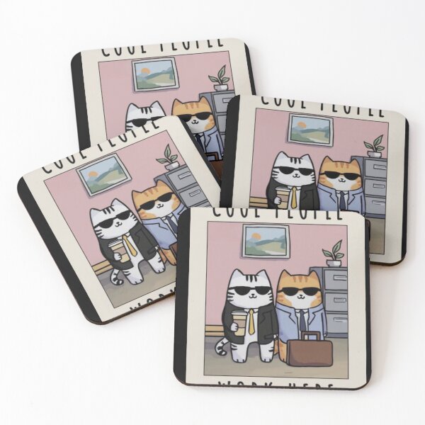 Item preview, Cool People Work Here Funny Business Cats designed and sold by WavyCurve.