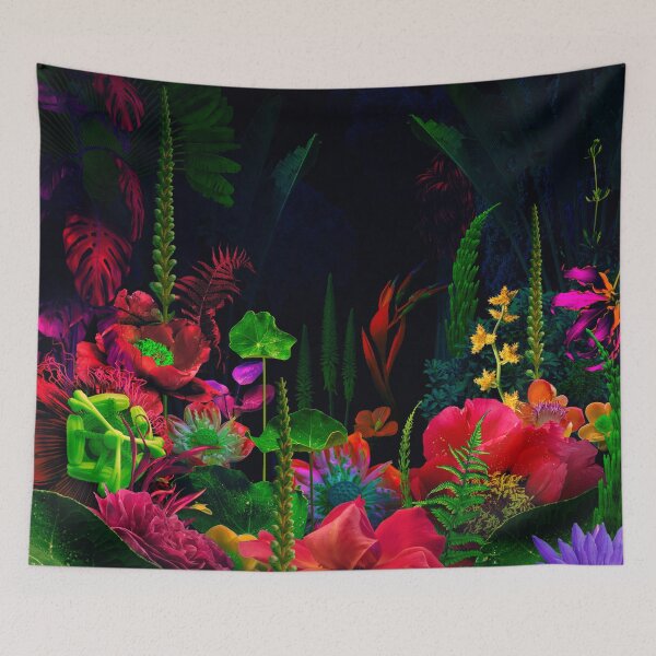 Item preview, Mystical Tropical Night Jungle - Glowing Exotic Garden designed and sold by Vizerskaya.