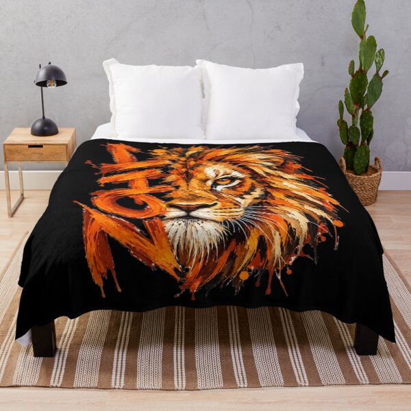 Item preview, Vibrant Orange Lion Paint Splatter Art designed and sold by Mo0o0o0oW.