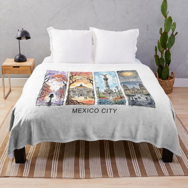 Item preview, Mexico City Watercolor Architectural Illustration designed and sold by EdwinkOne.