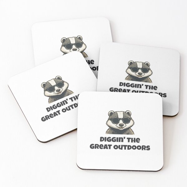 Item preview, Diggin' The Great Outdoors Funny Badger Pun designed and sold by Wild Shades.