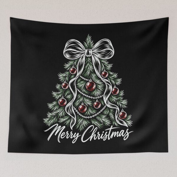 Item preview, Merry Christmas Tree Ribbon Bow Holiday designed and sold by malikrosendo23.