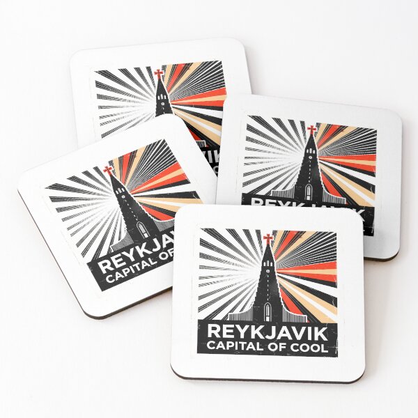 Item preview, Reykjavik Iceland Retro Travel Poster Art designed and sold by OzzFrequency.