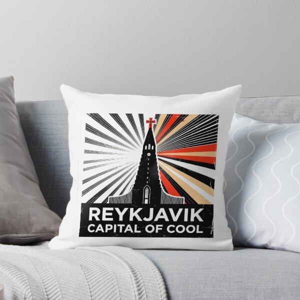 Item preview, Reykjavik Iceland Retro Travel Poster Art designed and sold by OzzFrequency.