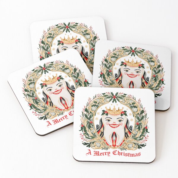 Item preview, Vintage Christmas Tooth with Crown – Gothic Holiday Dental Art designed and sold by Anastasiia Yurevych.
