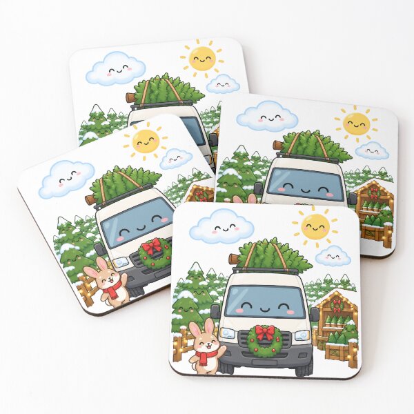 Item preview, Cute Christmas Camper Van Tree Farm designed and sold by porchswings.