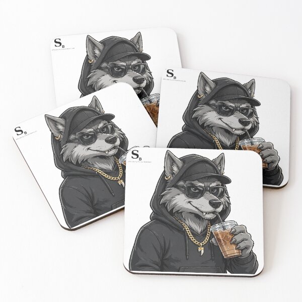 Item preview, Cool wolf iced coffee streetwear alpha.  designed and sold by Ahmadhamroush.