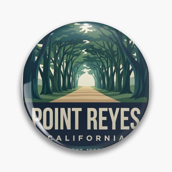 Item preview, Point Reyes California Cypress Tree Tunnel Oval Badge Sticker designed and sold by DetourDgn.