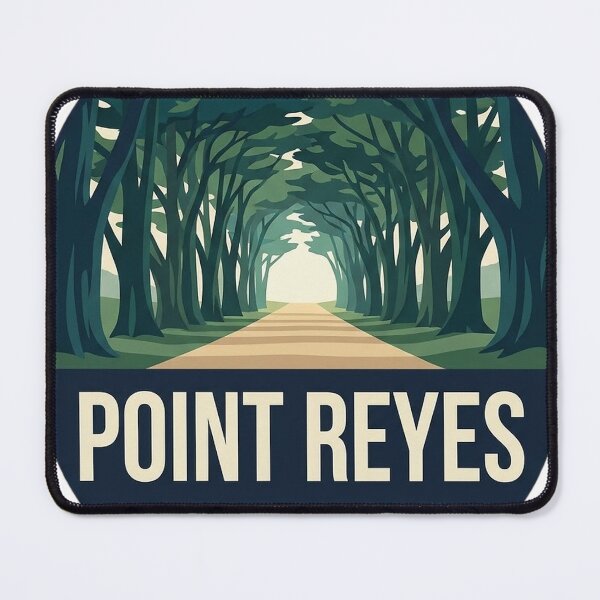 Item preview, Point Reyes California Cypress Tree Tunnel Oval Badge Sticker designed and sold by DetourDgn.