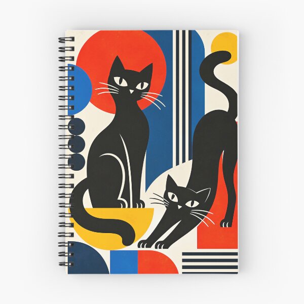 Item preview, Black Cat Geometric Poster – Mid Century Modern designed and sold by Timegraf.