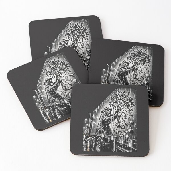 Item preview, Bear In Hat Trucker & Falling Dollars designed and sold by NomadForge.