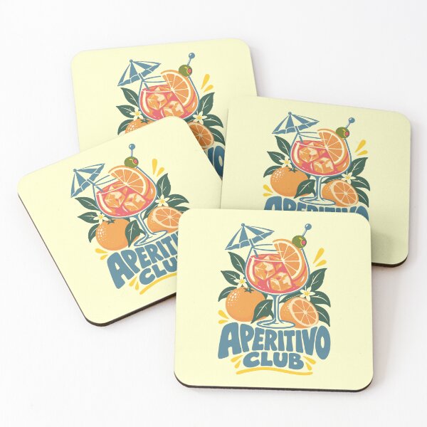 Item preview, Aperitivo Club Retro Italian Spritz Cocktail Summer Art designed and sold by CamaleonDesigns.