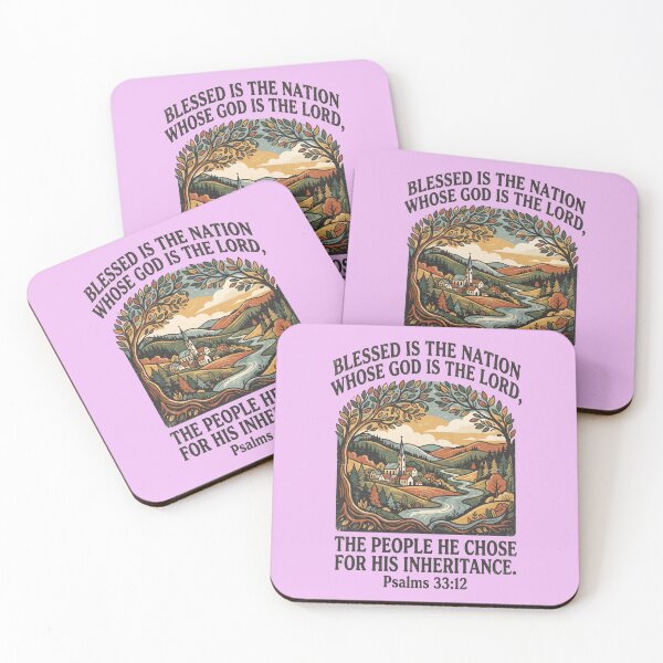 Item preview, Blessed Is The Nation Whose God Is The Lord Psalms 33:12 Vintage Christian designed and sold by FrozenFits.