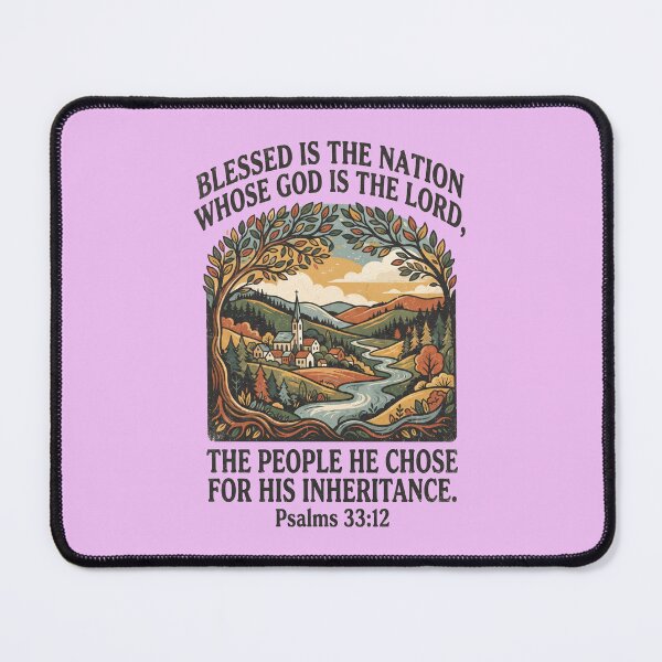 Item preview, Blessed Is The Nation Whose God Is The Lord Psalms 33:12 Vintage Christian designed and sold by FrozenFits.