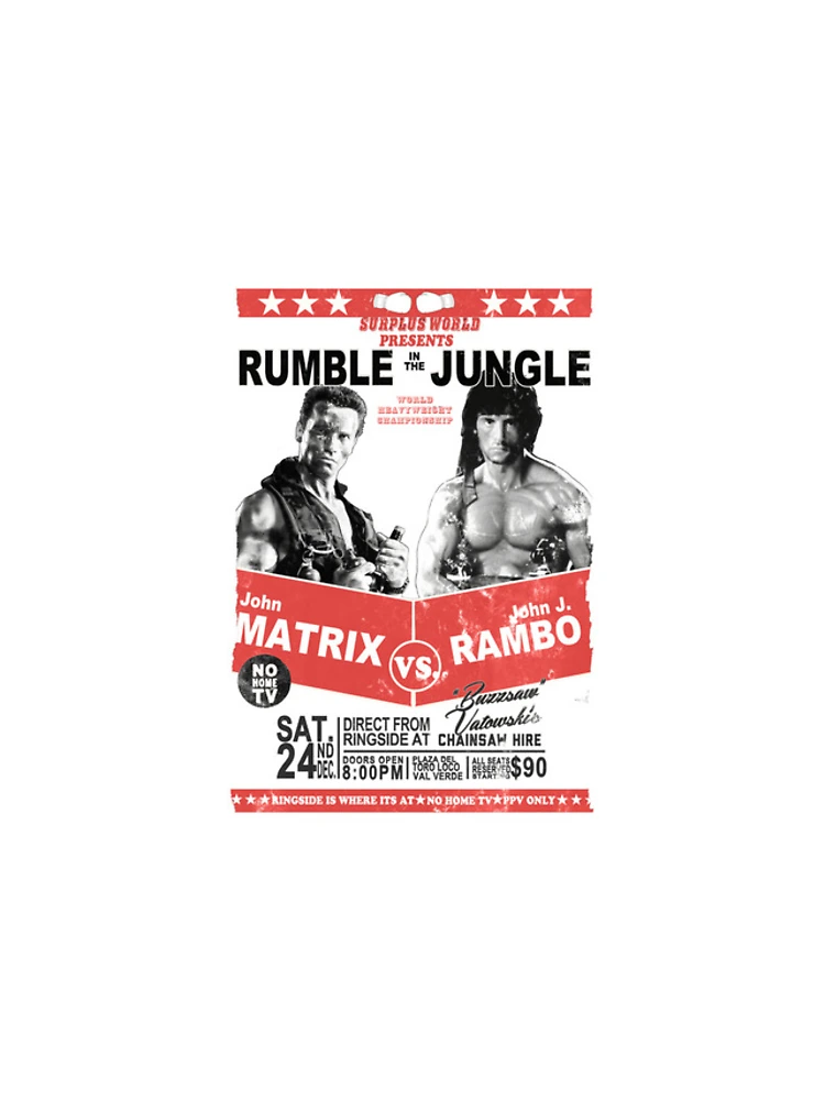 Thumbnail 4 of 4, iPhone Case, Matrix Versus Rambo Rumble Jungle Boxing Poster designed and sold by Nicole Payne.