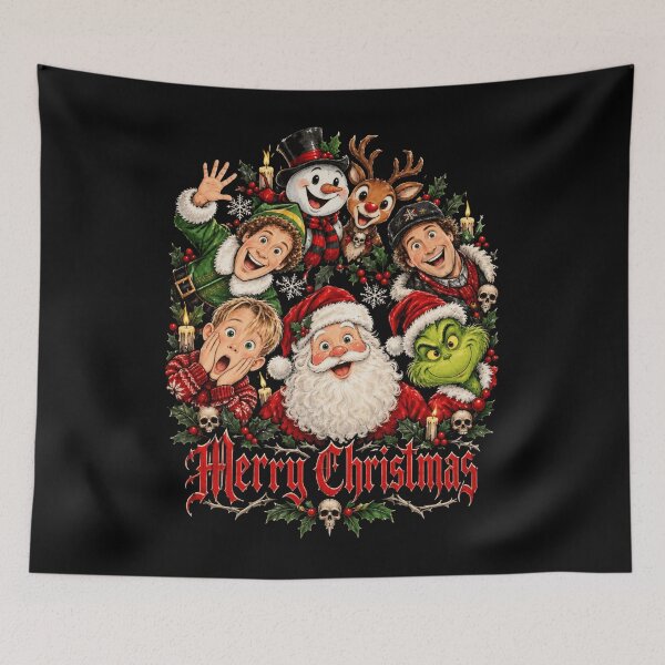 Item preview, Merry Christmas Horror Movie Characters Holiday Squad designed and sold by malikrosendo23.