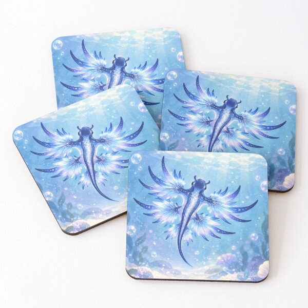 Item preview, Blue Dragon Slug Drifting Beneath Shimmering Sunbeams designed and sold by AshiraCreations.