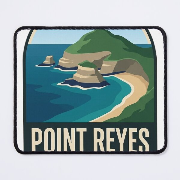 Item preview, Point Reyes California Chimney Rock Arch Badge Sticker designed and sold by DetourDgn.