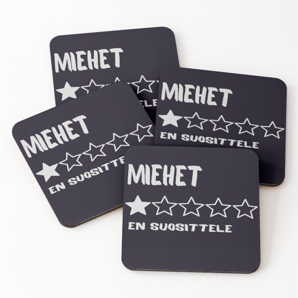Item preview, Men 1 out of 5 stars – Not recommended, Finnish text grey designed and sold by LiskoDesign.