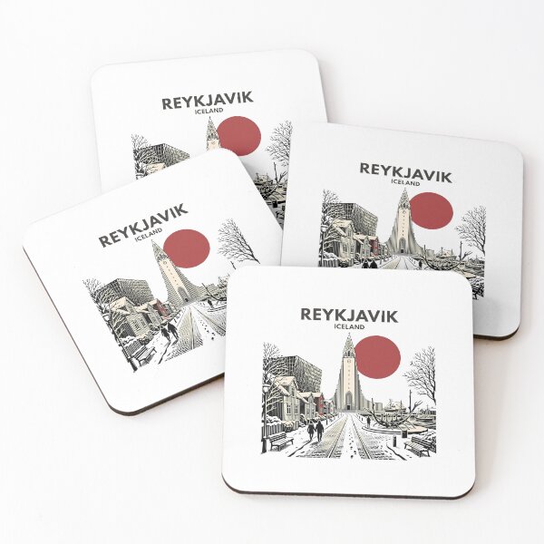 Item preview, Reykjavik Iceland Retro Travel Poster Art designed and sold by OzzFrequency.
