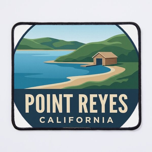 Item preview, Point Reyes California Tomales Bay Circle Badge Sticker designed and sold by DetourDgn.