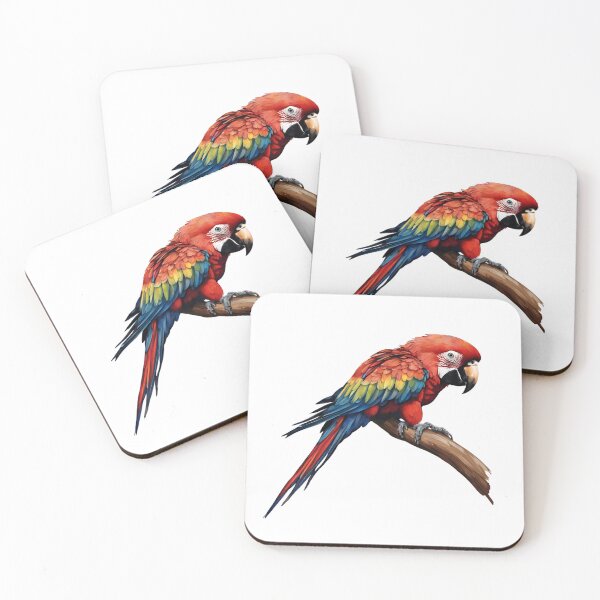 Item preview, Colorful Tropical Parrot on a Branch designed and sold by ZrnzoDesign.