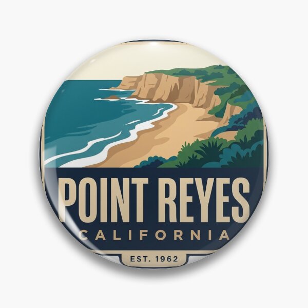 Item preview, Point Reyes California Coast Bluffs Ribbon Badge Sticker designed and sold by DetourDgn.