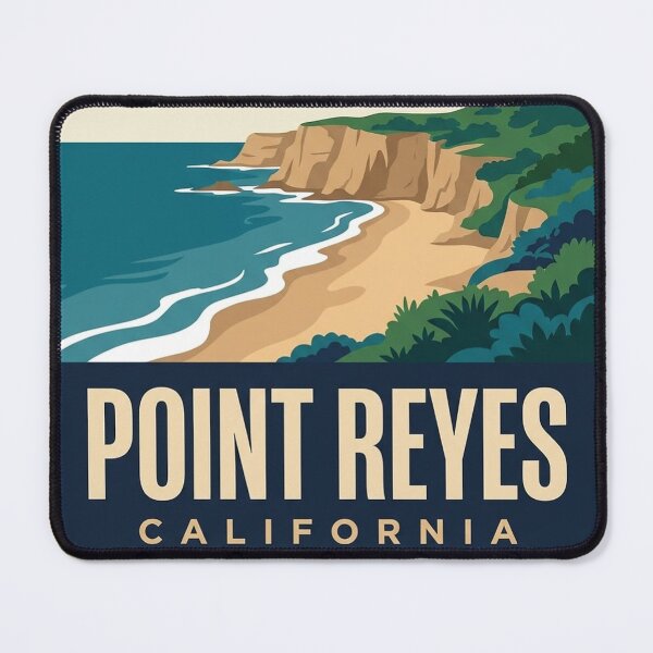 Item preview, Point Reyes California Coast Bluffs Ribbon Badge Sticker designed and sold by DetourDgn.
