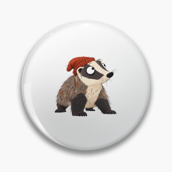 Item preview, American Badger in a Knit Cap designed and sold by The-Art-of-D.