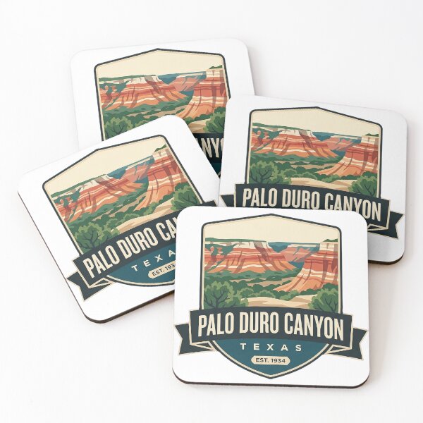 Item preview, Palo Duro Canyon Texas Red Canyon Walls Shield Badge Sticker designed and sold by DetourDgn.