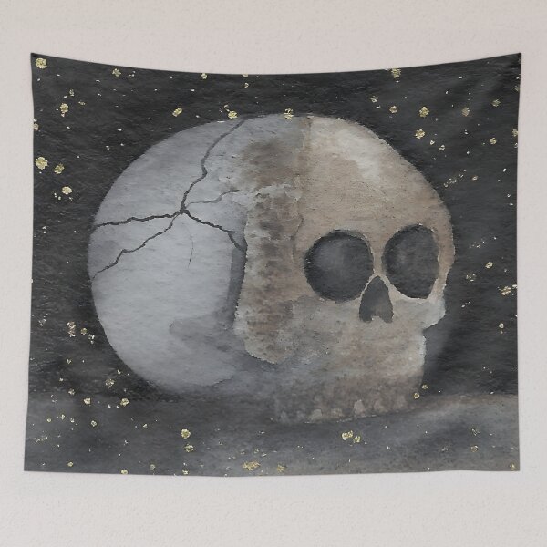 Item preview, Skull with Gold Flecks designed and sold by Beldridge Original Art.